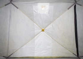 Палатка зимняя КУБ 4 камуфляж (трехслойная), с навесом