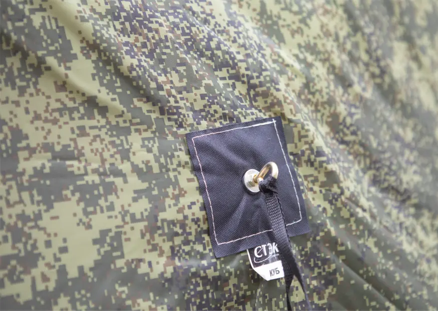 Палатка зимняя КУБ 4 камуфляж (трехслойная), с навесом