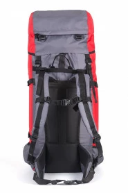 Рюкзак туристический Оптимал 2, серо-красный, 60 л, ТАЙФ