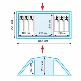 Палатка Brest 6 v2, зеленый цвет, Tramp
