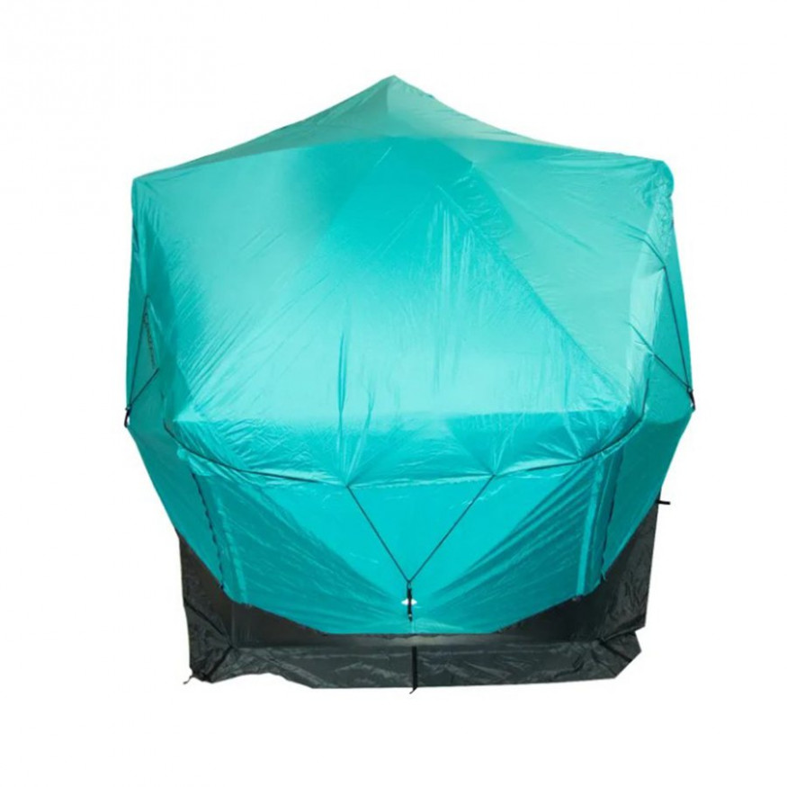 Шатер СЛЕДОПЫТ быстросборный, 5 стен, 3,4х3,25 м, h-2,30 м, S по полу 7,6 кв.м, цвет Waterfall