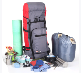 Рюкзак туристический Оптимал 1  черн.вишня, 80 л, ТАЙФ 