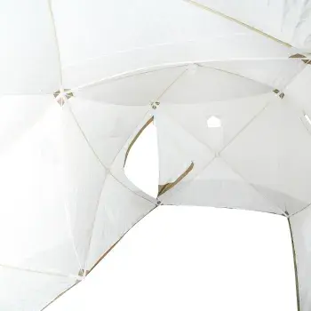 Палатка зимняя КУБ Premium Дубль 4,2х2,1м, трехслойная, цвет оливковый/белый, Следопыт