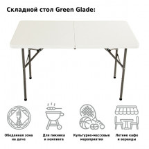 Стол складной 122, Green Glade