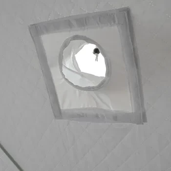 Палатка КУБ 2, 1,75x1,75 м, трехслойная, бело-синяя, Следопыт