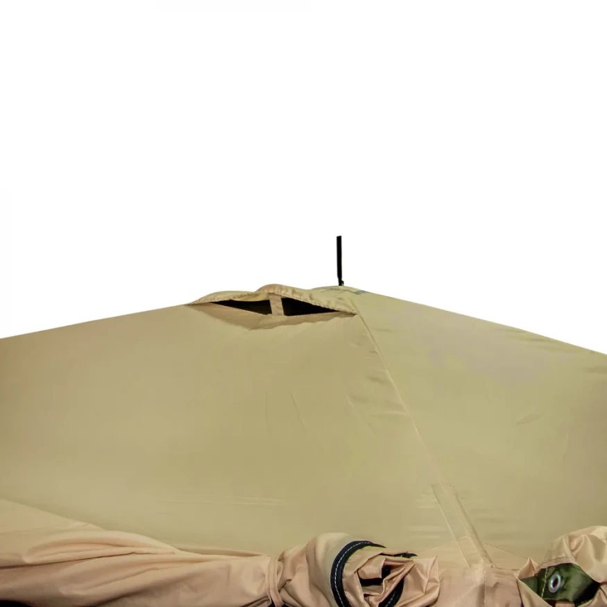 Шатер СЛЕДОПЫТ быстросборный, 6 стен, 3,35х3,85 м, h-2,25 м, S по полу 9,3 кв.м ОЛИВА