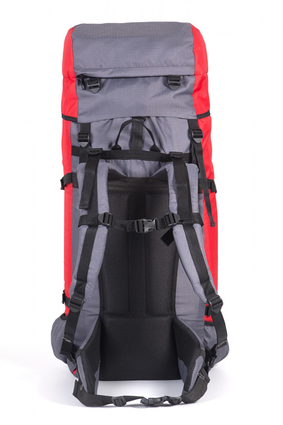 Рюкзак туристический Оптимал 2, серо-красный, 90 л, ТАЙФ