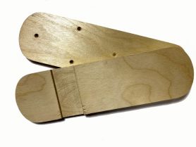 Лыжи Лесные, дерево-пластик, длина 185 см, ширина 11 см