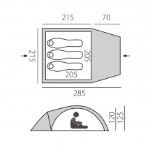 Быстросборная палатка Glade 3 зеленая, BTrace