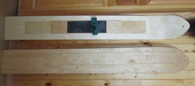 Лыжи Зима с полозьями (береза, осина 180мм), длина 110 см