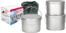 Набор из 3-х низких котелков 6;7,5;9,5 л "Матрешка" (титан) Роза Ветров