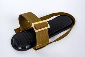 Комплект креплений: амортизатор, носковой и пяточный ремень (брезент)