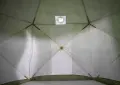 Палатка зимняя ЧУМ 2 (трехслойная, камыш с выводом под трубу и навесом)