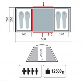 Палатка "Brest 4" v2, цвет песочный, Tramp